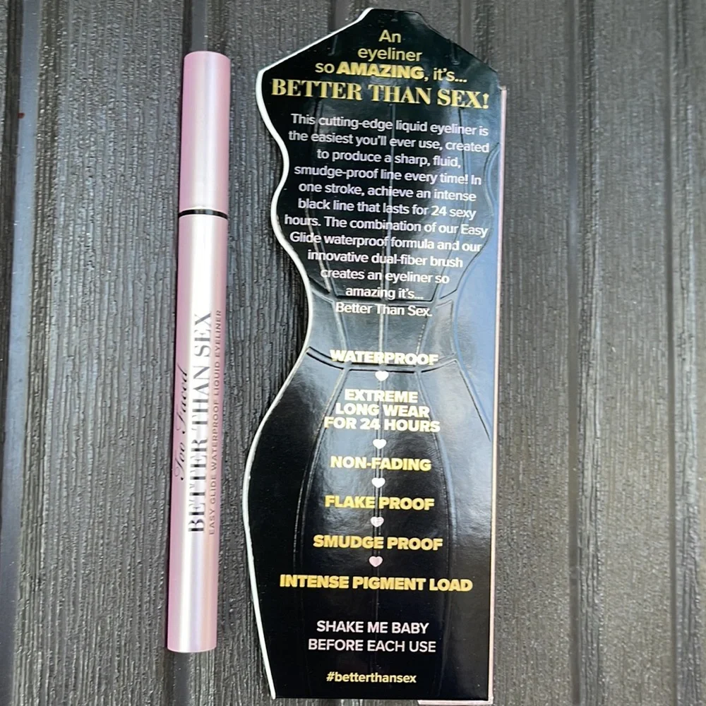 Too Faced - Better Than Sex Waterproof Liquid Eyeliner - Deepest Black
